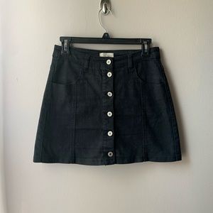 BUTTON DOWN DENIM MINI SKIRT FALL FASHION
